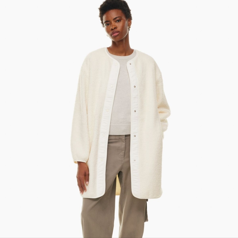 Wilfred FreeSherpa Long Liner Jacket, light birch, sz L